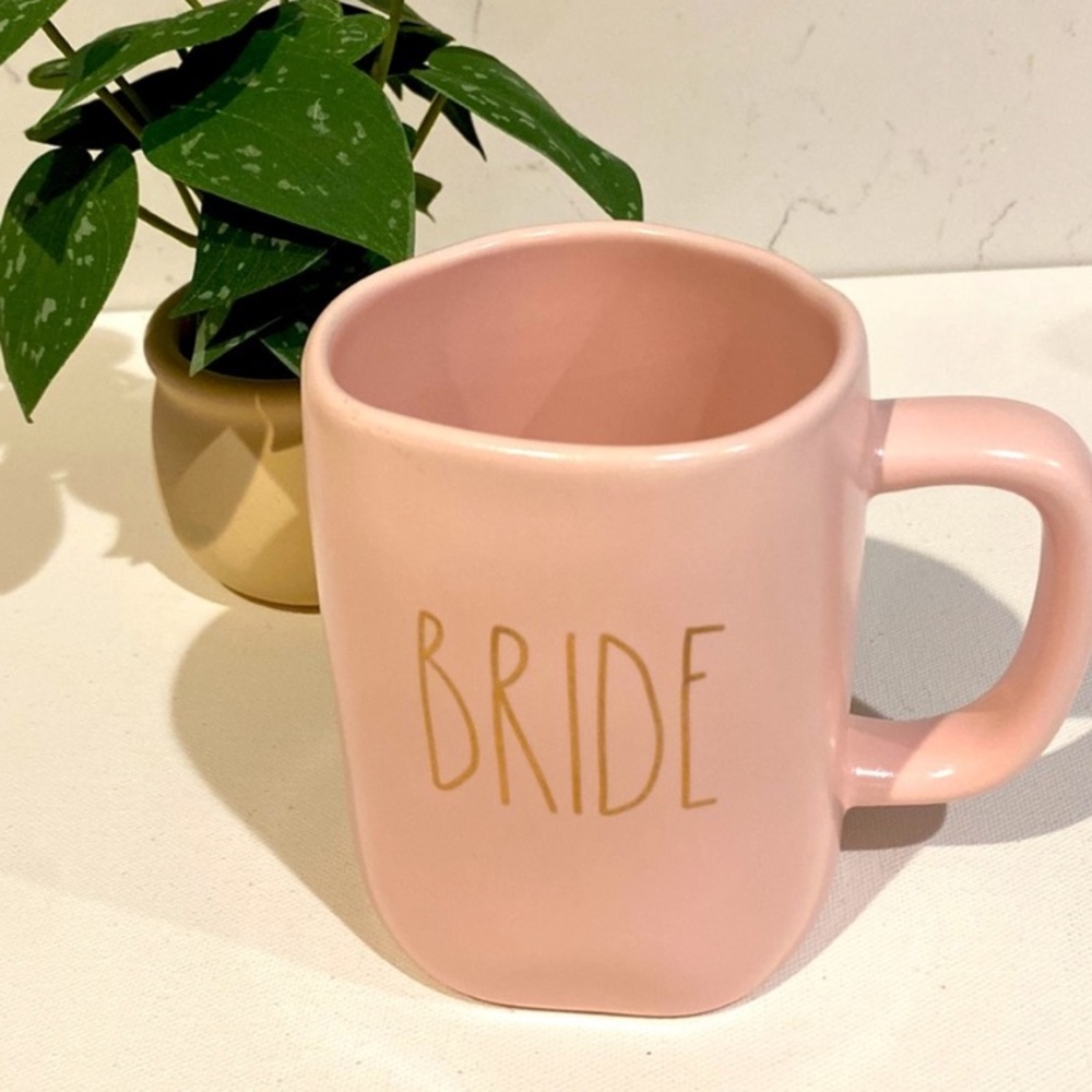 New Rae Dunn Pink/Rose-gold BRIDE mug